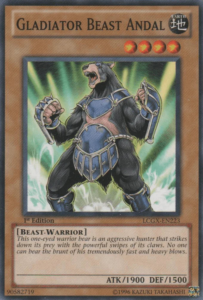 1st Edition, Beast-Warrior, Common, Earth, Legendary Collection 2, Normal Monster, Unlimited Gladiator Beast Andal [LCGX-EN223] Common - Trading Card World