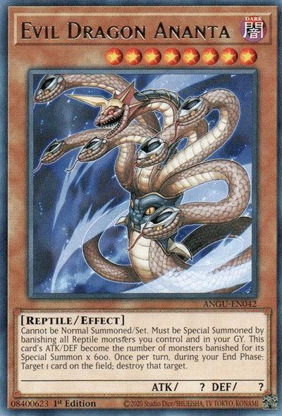 1st Edition, Ancient Guardians, Dark, Effect Monster, Rare, Reptile Evil Dragon Ananta (Rare) [ANGU-EN042] Rare - Trading Card World
