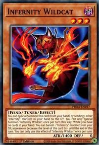 1st Edition, Common, Dark, Fiend, Phantom Rage, Tuner/Effect Monster Infernity Wildcat [PHRA-EN017] Common - Trading Card World