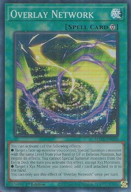1st Edition, Continuous Spell, Maze of Memories, Spell, Super Rare Overlay Network [MAZE-EN020] Super Rare - Trading Card World