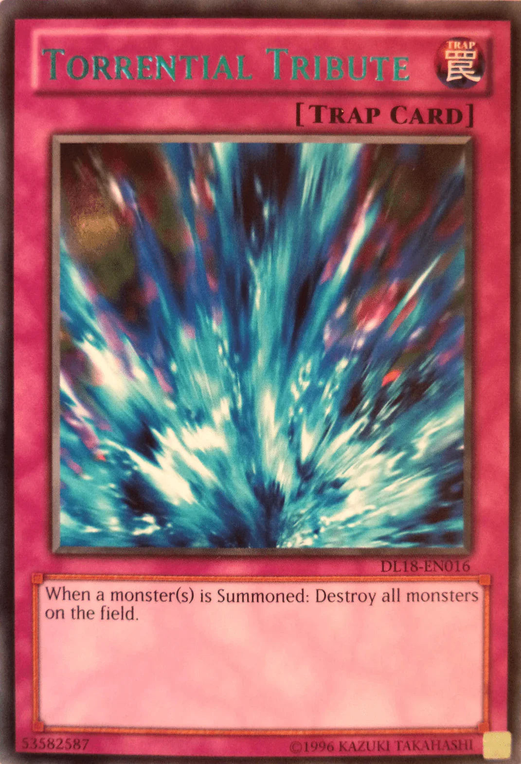 Duelist League Promo, Normal Trap, Rare, Trap, Unlimited Torrential Tribute (Blue) [DL18-EN016] Rare - Trading Card World