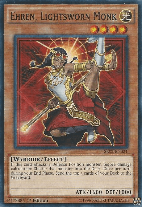 1st Edition, Common, Effect Monster, Light, Structure Deck: Rise of the True Dragons, Warrior Ehren, Lightsworn Monk [SR02-EN021] Common - Trading Card World