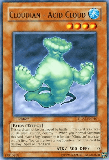 1st Edition, Effect Monster, Fairy, Gladiator's Assault, Rare, Unlimited, Water Cloudian - Acid Cloud [GLAS-EN010] Rare - Trading Card World