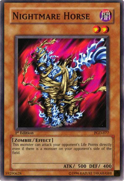 1st Edition, Common, Dark, Effect Monster, Pharaonic Guardian, Unlimited, Zombie Nightmare Horse [PGD-077] Common - Trading Card World