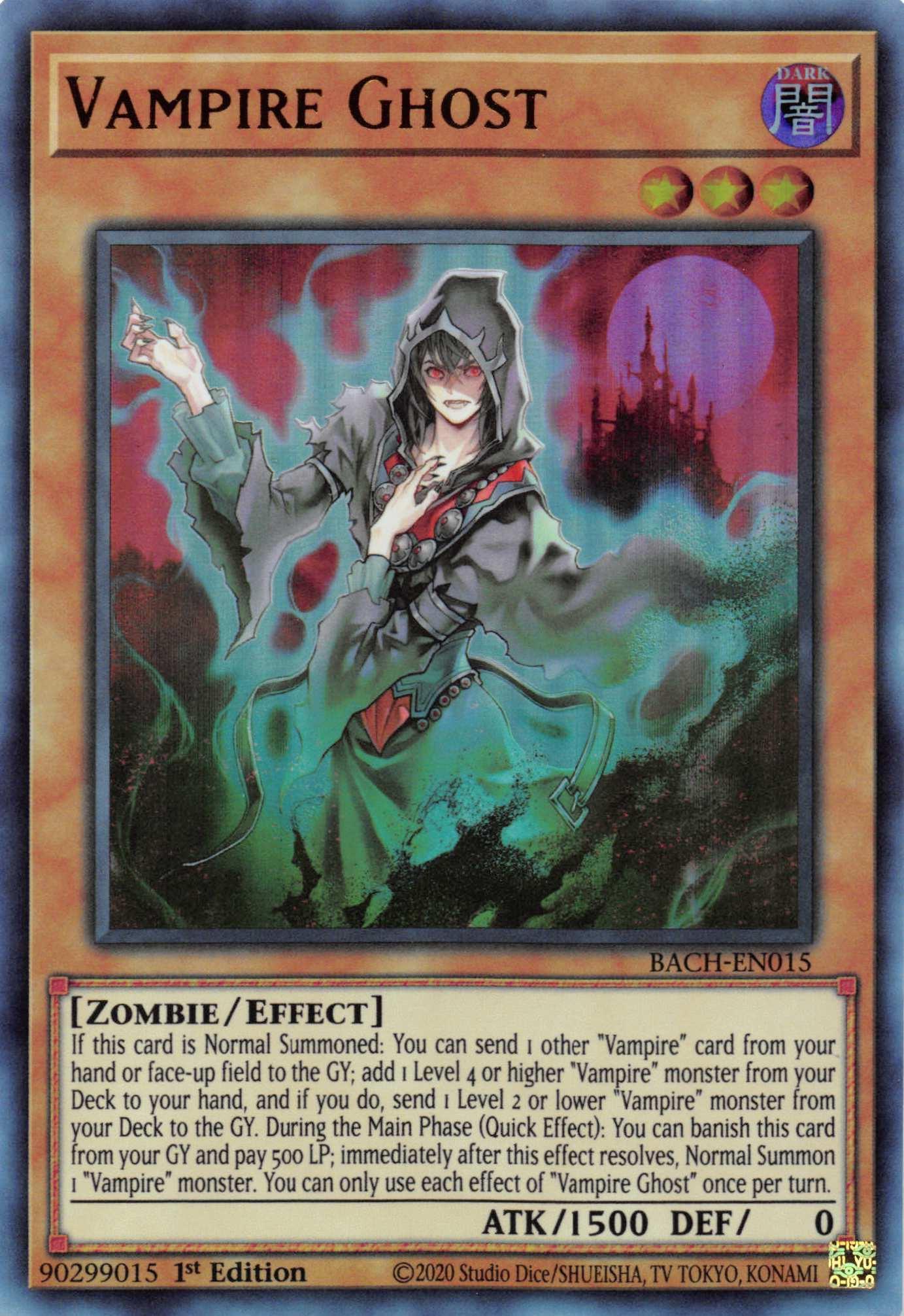 1st Edition, Battle of Chaos, Dark, Effect Monster, Ultra Rare, Zombie Vampire Ghost [BACH-EN015] Ultra Rare - Trading Card World
