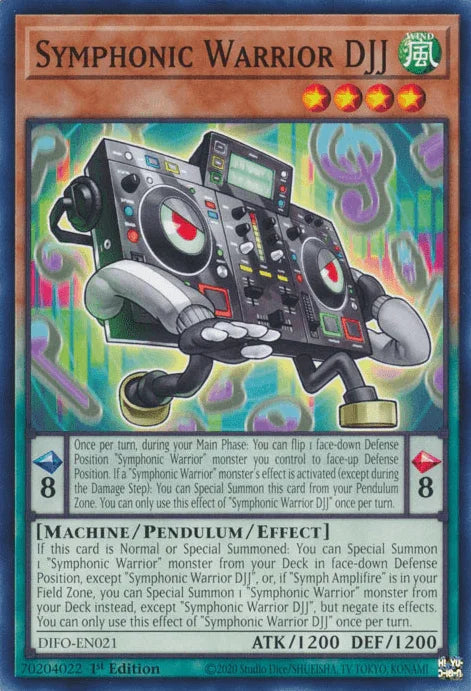 1st Edition, Common, Dimension Force, Machine, Pendulum/Effect Monster, Wind Symphonic Warrior DJJ [DIFO-EN021] Common - Trading Card World