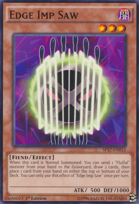 1st Edition, Common, Dark, Effect Monster, Fiend, Star Pack - Battle Royal Edge Imp Saw [SP17-EN015] Common - Trading Card World