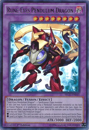 1st Edition, Dark, Dragon, Fusion/Effect Monster, Secrets of Eternity, Ultra Rare, Unlimited Rune-Eyes Pendulum Dragon [SECE-EN045] Ultra Rare - Trading Card World