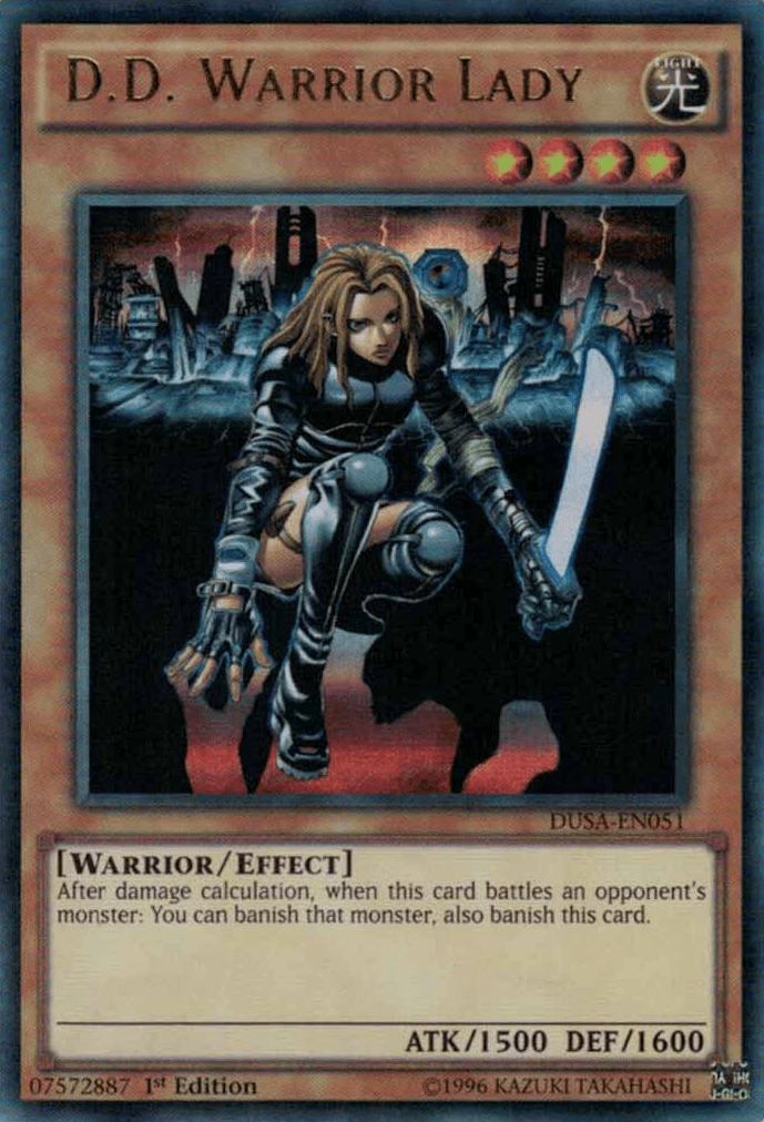 1st Edition, Duelist Saga, Effect Monster, Light, Ultra Rare, Warrior D.D. Warrior Lady [DUSA-EN051] Ultra Rare - Trading Card World