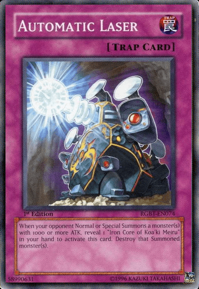 1st Edition, Common, Normal Trap, Raging Battle, Trap, Unlimited Automatic Laser [RGBT-EN074] Common - Trading Card World