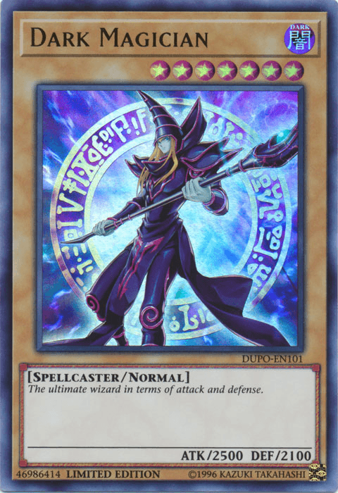 Dark, Duel Power, Limited, Normal Monster, Spellcaster, Ultra Rare Dark Magician [DUPO-EN101] Ultra Rare - Trading Card World