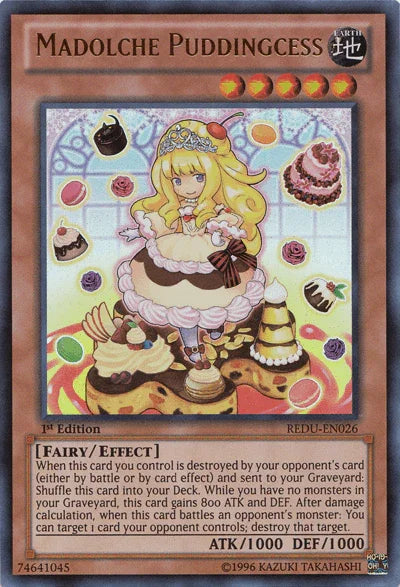 1st Edition, Earth, Effect Monster, Fairy, Return of the Duelist, Ultra Rare, Unlimited Madolche Puddingcess [REDU-EN026] Ultra Rare - Trading Card World