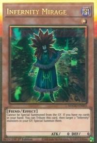 1st Edition, Dark, Effect Monster, Fiend, Gold Rare, Maximum Gold Infernity Mirage [MAGO-EN005] Gold Rare - Trading Card World