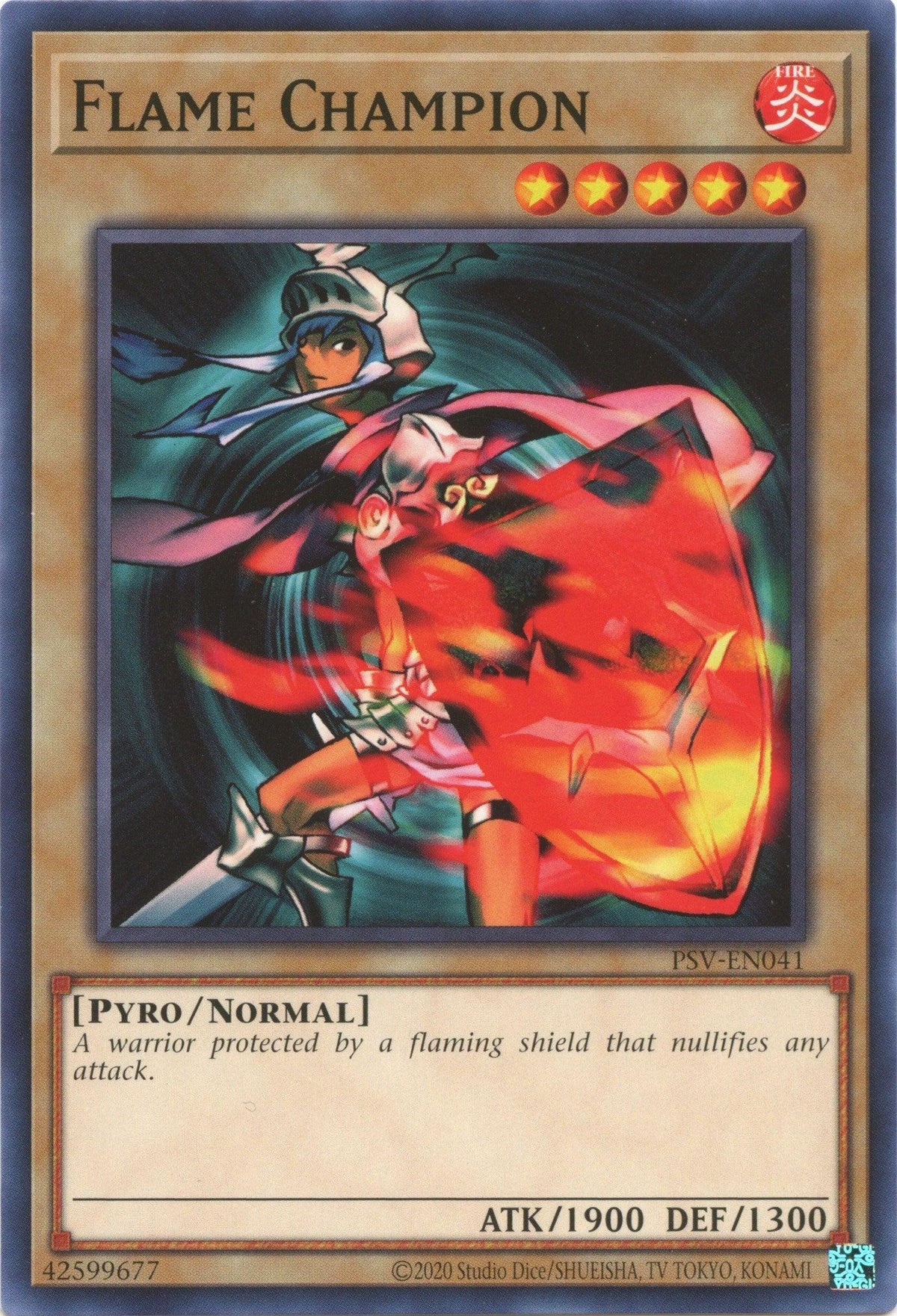 Common, Fire, Normal Monster, Pharaoh's Servant (25th Anniversary Edition), Pyro, Unlimited Flame Champion (25th Anniversary) [PSV-EN041] Common - Trading Card World