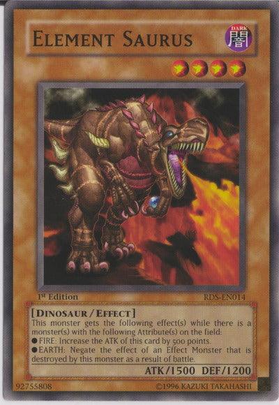 1st Edition, Common, Dark, Dinosaur, Effect Monster, Rise of Destiny, Unlimited Element Saurus [RDS-EN014] Common - Trading Card World