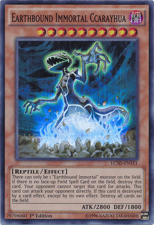 1st Edition, Dark, Effect Monster, Legendary Collection 5D's, Reptile, Super Rare Earthbound Immortal Ccarayhua [LC5D-EN151] Super Rare - Trading Card World