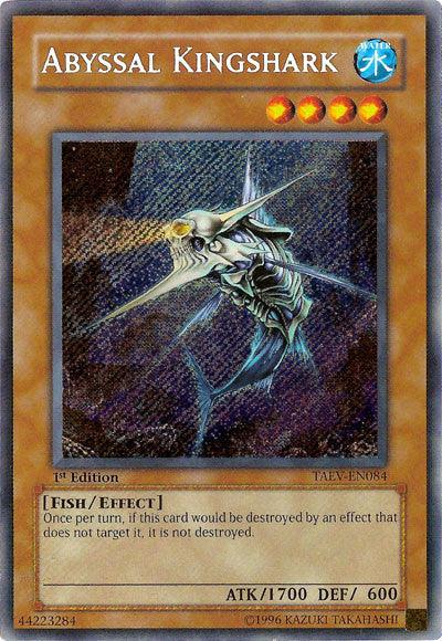 1st Edition, Effect Monster, Fish, Secret Rare, Tactical Evolution, Unlimited, Water Abyssal Kingshark [TAEV-EN084] Secret Rare - Trading Card World