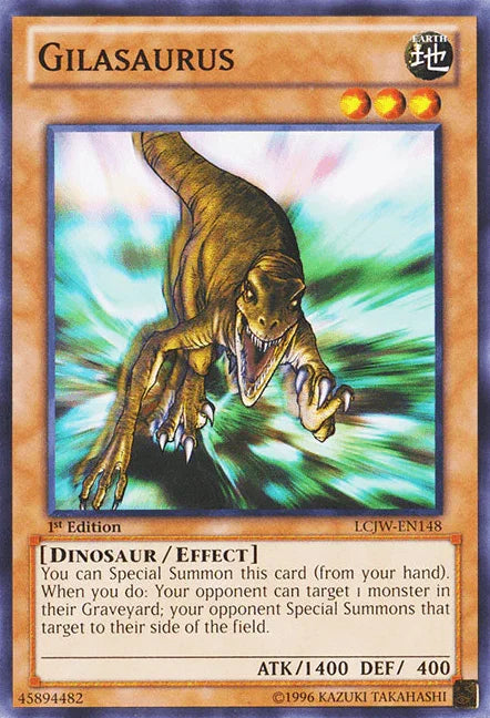 1st Edition, Common, Dinosaur, Earth, Effect Monster, Legendary Collection 4: Joey's World Gilasaurus [LCJW-EN148] Common - Trading Card World