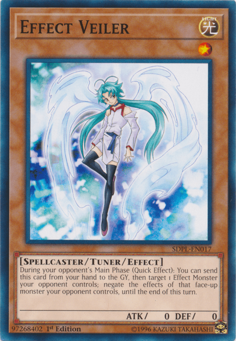 1st Edition, Common, Light, Spellcaster, Structure Deck: Powercode Link, Tuner/Effect Monster Effect Veiler [SDPL-EN017] Common - Trading Card World