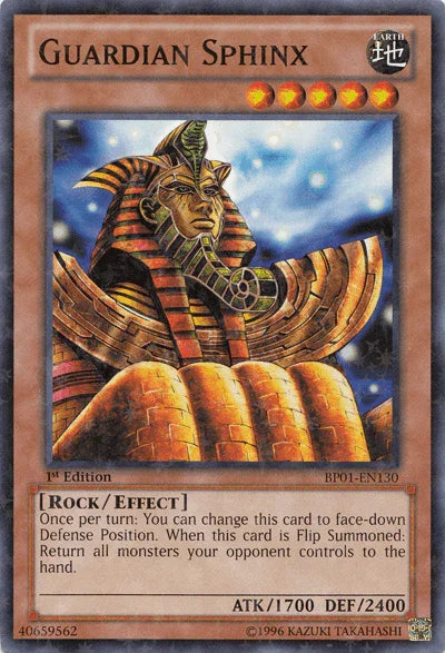 1st Edition, Battle Pack: Epic Dawn, Earth, Effect Monster, Rock, Starfoil Rare, Unlimited Guardian Sphinx [BP01-EN130] Starfoil Rare - Trading Card World