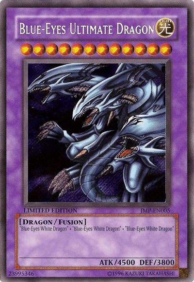Dragon, Fusion Monster, Light, Limited, Secret Rare, Shonen Jump Magazine Promos Blue-Eyes Ultimate Dragon [JMP-EN005] Secret Rare - Trading Card World