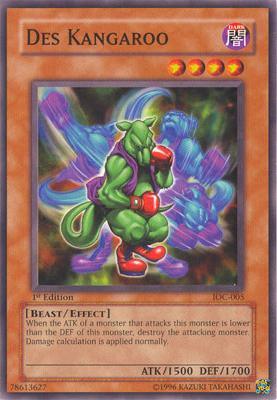 1st Edition, Beast, Common, Dark, Effect Monster, Invasion of Chaos, Unlimited Des Kangaroo [IOC-005] Common - Trading Card World