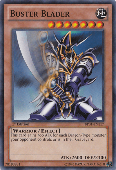 1st Edition, Battle Pack: Epic Dawn, Common, Earth, Effect Monster, Unlimited, Warrior Buster Blader [BP01-EN117] Common - Trading Card World