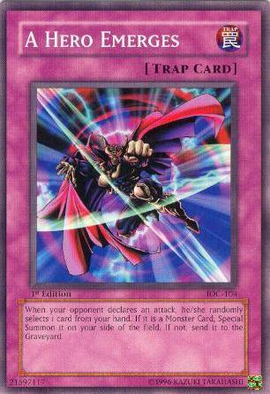 1st Edition, Common, Invasion of Chaos, Normal Trap, Trap, Unlimited A Hero Emerges [IOC-104] Common - Trading Card World