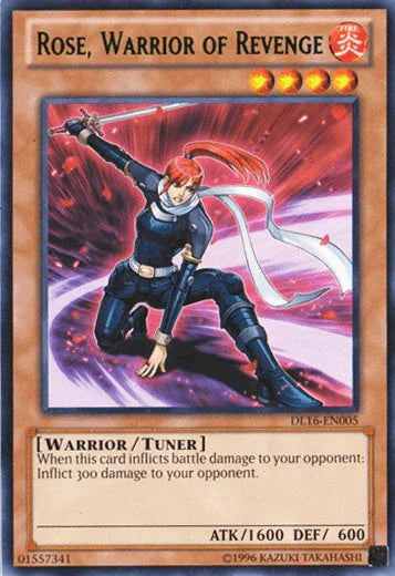 Duelist League Promo, Fire, Rare, Tuner Monster, Unlimited, Warrior Rose, Warrior of Revenge (Green) [DL16-EN005] Rare - Trading Card World
