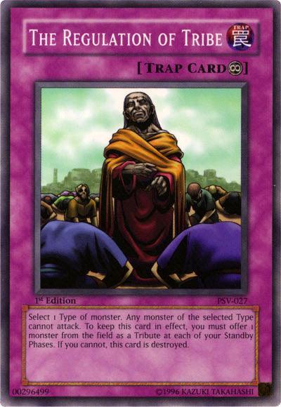 1st Edition, Common, Continuous Trap, Pharaoh's Servant, Trap, Unlimited The Regulation of Tribe [PSV-027] Common - Trading Card World