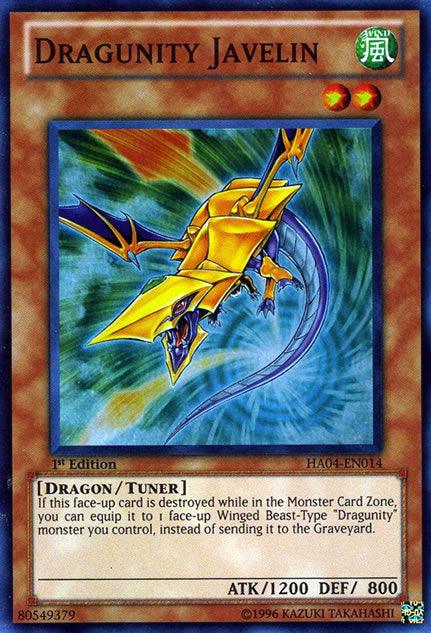 1st Edition, Dragon, Hidden Arsenal 4, Super Rare, Tuner Monster, Unlimited, Wind Dragunity Javelin [HA04-EN014] Super Rare - Trading Card World