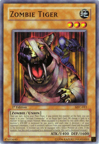 1st Edition, Common, Earth, Magician's Force, Union Monster, Unlimited, Zombie Zombie Tiger [MFC-011] Common - Trading Card World