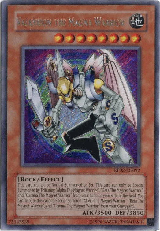 Earth, Effect Monster, Retro Pack 2, Rock, Secret Rare, Unlimited Valkyrion the Magna Warrior [RP02-EN092] Secret Rare - Trading Card World