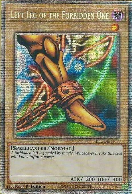 1st Edition, Battles of Legend: Crystal Revenge, Dark, Normal Monster, Spellcaster, Starlight Rare Left Leg of the Forbidden One [BLCR-EN103] Starlight Rare - Trading Card World