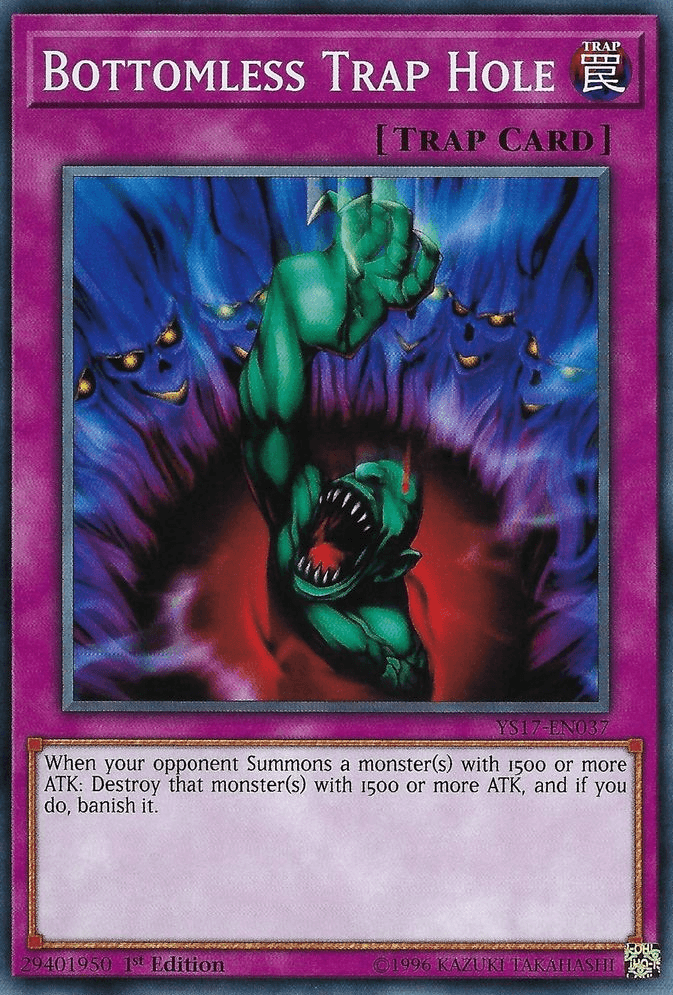 1st Edition, Common, Normal Trap, Starter Deck: Link Strike, Trap Bottomless Trap Hole [YS17-EN037] Common - Trading Card World