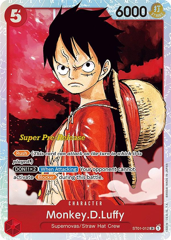 Character, Starter Decks, Straw Hat Crew, Super Pre-Release Starter Deck: Straw Hat Crew, Super Rare, Supernovas Monkey.D.Luffy (012) [Super Pre-Release Starter Deck: Straw Hat Crew] - Trading Card World