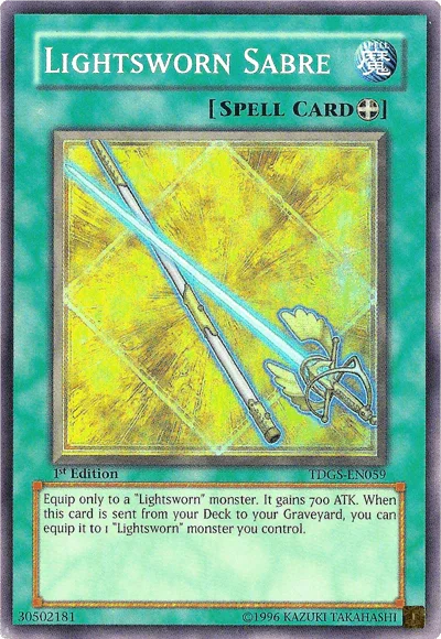 1st Edition, Equip Spell, Spell, Super Rare, The Duelist Genesis, Unlimited Lightsworn Sabre [TDGS-EN059] Super Rare - Trading Card World