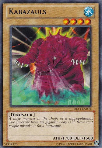 Dinosaur, Duelist League Promo, Normal Monster, Rare, Unlimited, Water Kabazauls (Blue) [DL14-EN001] Rare - Trading Card World