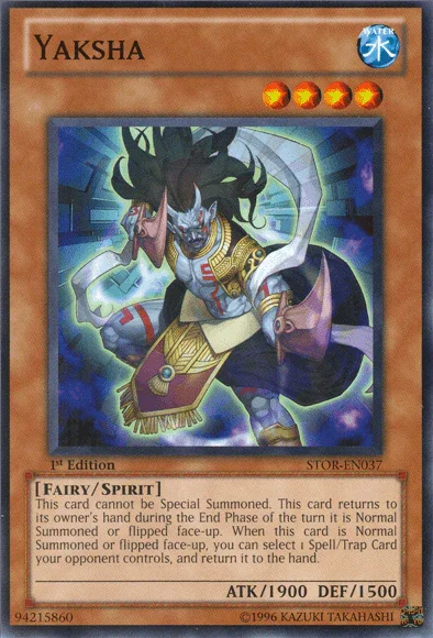 1st Edition, Common, Fairy, Spirit Monster, Storm of Ragnarok, Unlimited, Water Yaksha [STOR-EN037] Common - Trading Card World