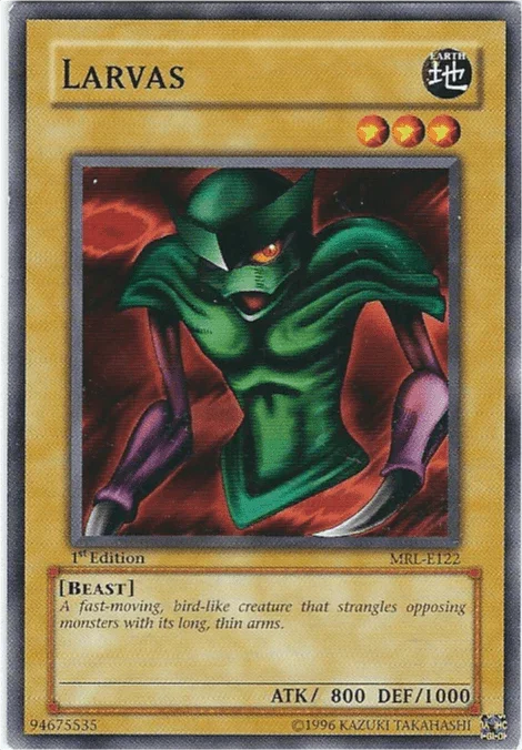 1st Edition, Beast, Common, Earth, Magic Ruler, Normal Monster, Unlimited Larvas [MRL-E122] Common - Trading Card World