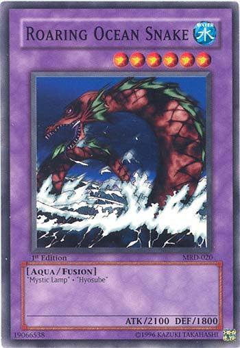 1st Edition, Aqua, Common, Fusion Monster, Metal Raiders, Unlimited, Water Roaring Ocean Snake [MRD-020] Common - Trading Card World