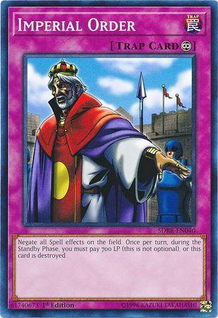 1st Edition, Common, Continuous Trap, Structure Deck: Rokket Revolt, Trap Imperial Order [SDRR-EN040] Common - Trading Card World
