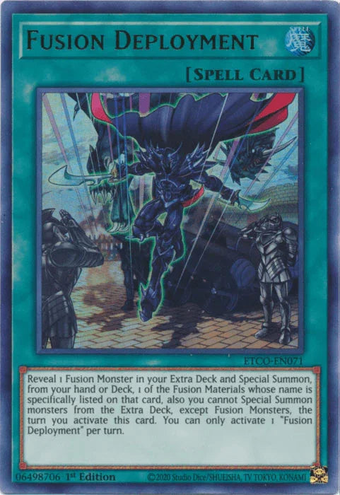 1st Edition, Eternity Code, Normal Spell, Spell, Ultra Rare Fusion Deployment [ETCO-EN071] Ultra Rare - Trading Card World
