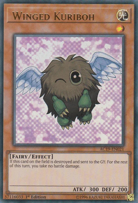 1st Edition, Advent Calendar 2019, Effect Monster, Fairy, Light, Ultra Rare Winged Kuriboh [AC19-EN021] Ultra Rare - Trading Card World