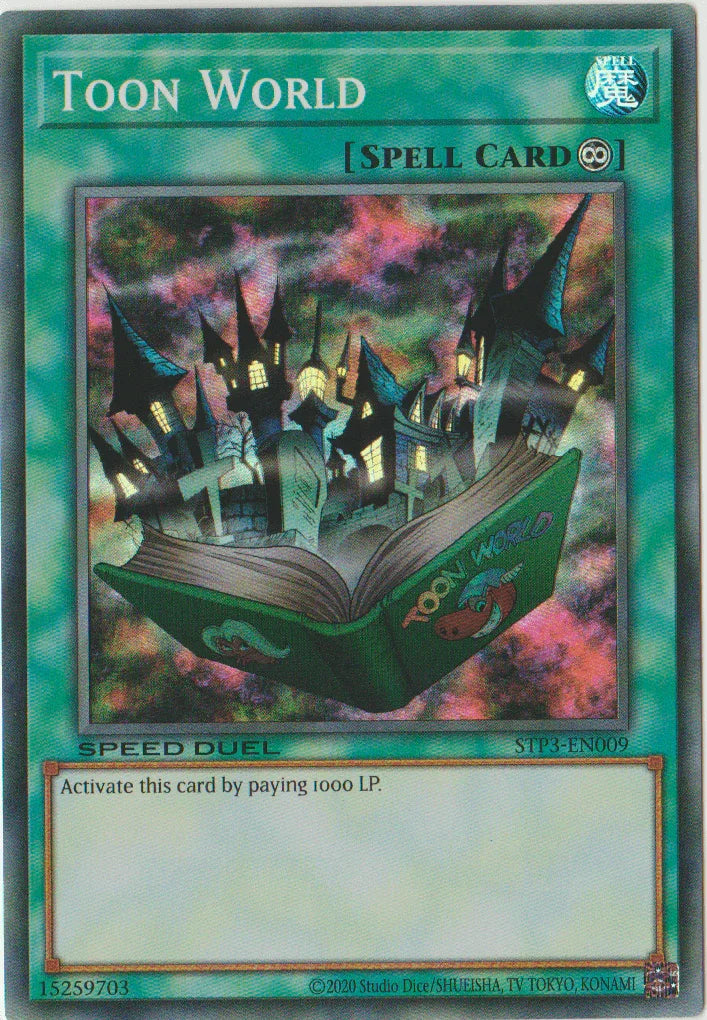 Continuous Spell, Speed Duel: Tournament Pack 3, Spell, Super Rare, Unlimited Toon World [STP3-EN009] Super Rare - Trading Card World
