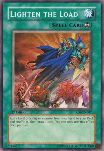 1st Edition, Common, Continuous Spell, Rise of Destiny, Spell, Unlimited Lighten the Load [RDS-EN047] Common - Trading Card World