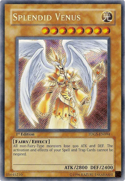 1st Edition, Effect Monster, Fairy, Light, Secret Rare, The Duelist Genesis, Unlimited Splendid Venus [TDGS-EN094] Secret Rare - Trading Card World