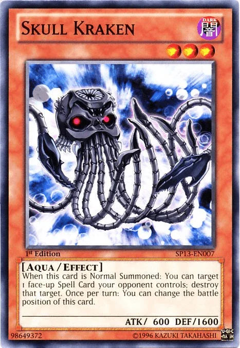 1st Edition, Aqua, Common, Dark, Effect Monster, Star Pack 2013, Unlimited Skull Kraken [SP13-EN007] Common - Trading Card World