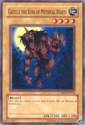 Beast, Common, Earth, Metal Raiders, Normal Monster, Unlimited Gazelle the King of Mythical Beasts [MRD-EN124] Common - Trading Card World