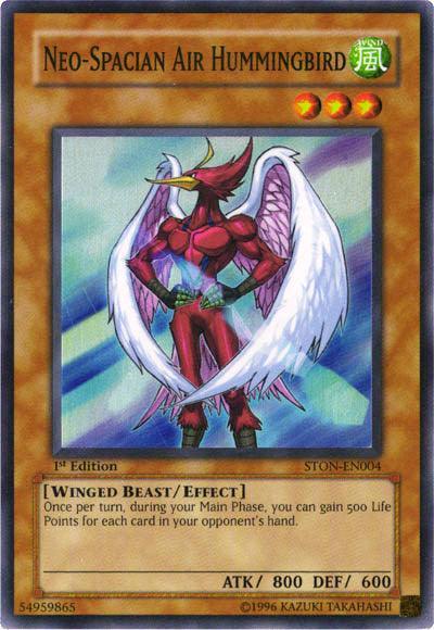1st Edition, Effect Monster, Strike of Neos, Super Rare, Unlimited, Wind, Winged Beast Neo-Spacian Air Hummingbird [STON-EN004] Super Rare - Trading Card World